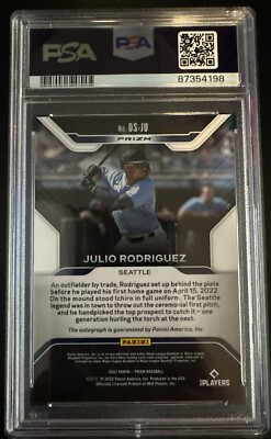 2022 Panini Prizm - Debut Signatures Julio Rodriguez #DS-JU Silver
