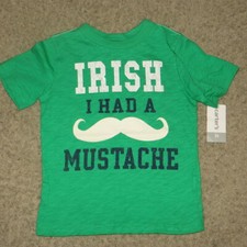 Carter's St. Patrick's Day Irish I Had A Mustache T-Shirt Shirt Top Size 3T