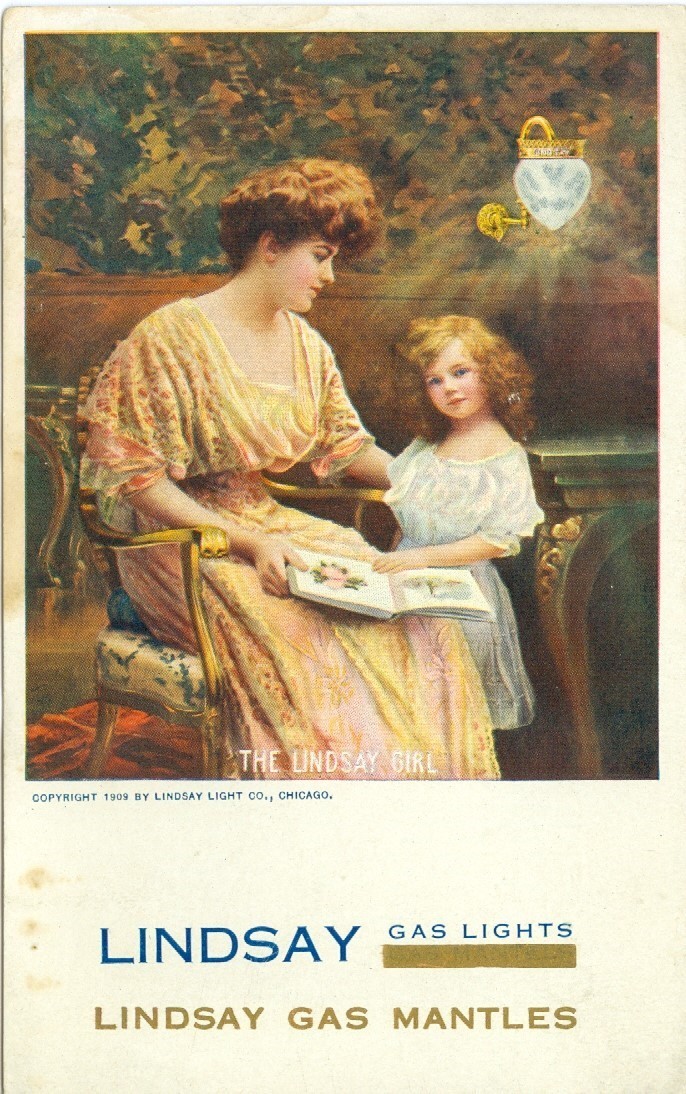 Chicago, IL The Lindsay Girl, Lindsay Gas Mantles 1909 eBay