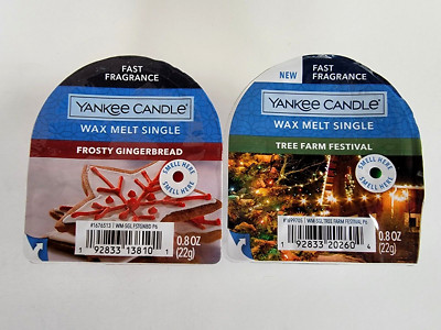 Yankee Candle Fast Fragrance Wax Melts Frosted Gingerbread & Tree Farm Festival