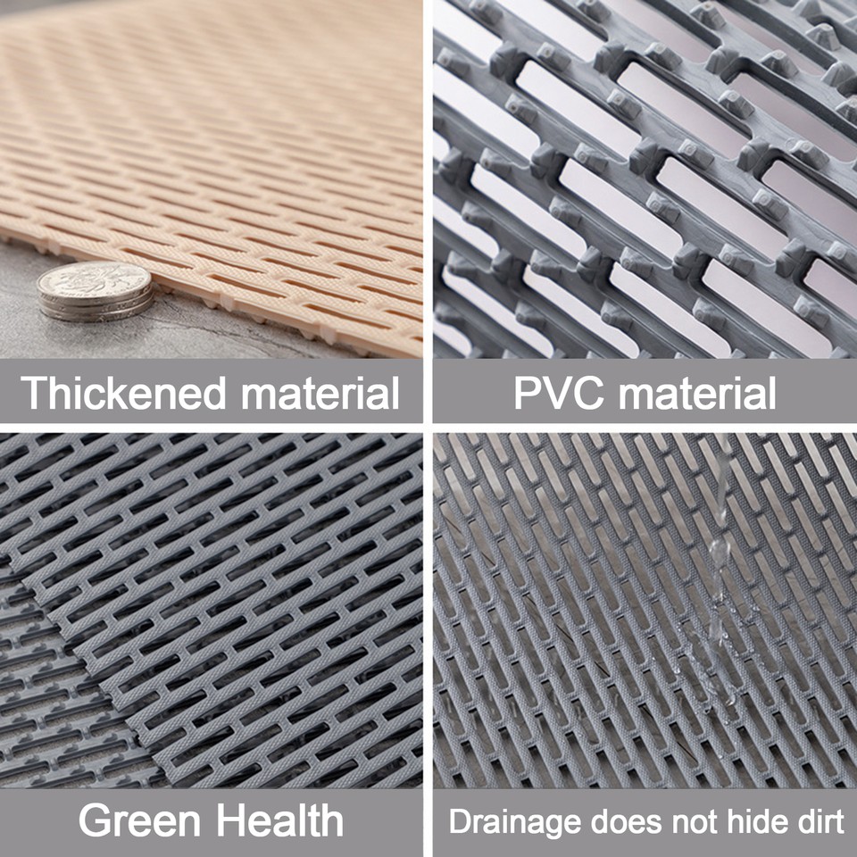Durable Shower Mat with Antislip Layer Slipresistant Bath Drain Holes