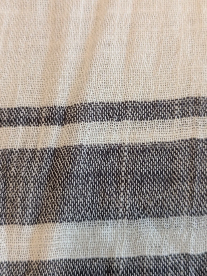 Encubrimiento de Natación Kona Sol Talla Pequeña Blanco con Rayas Negras Lagenlook Playa Boho Foto 4 de 4