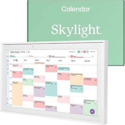 Skylight Calendar: 15-inch Wall Planner Digital Calendar & 15 - White ...