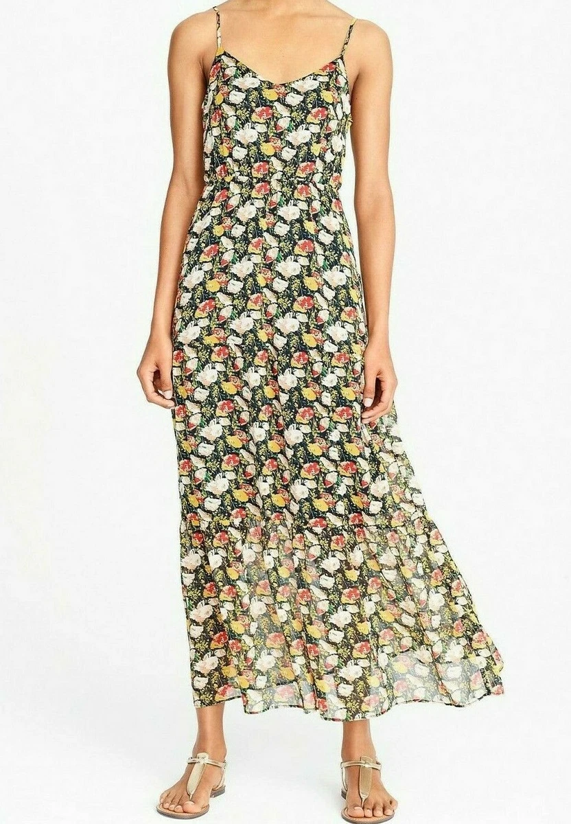 J crew floral best sale spaghetti strap maxi dress