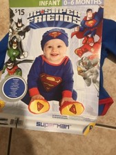 DC Super Friends Superman Halloween Costume- Infant 0-6 Months