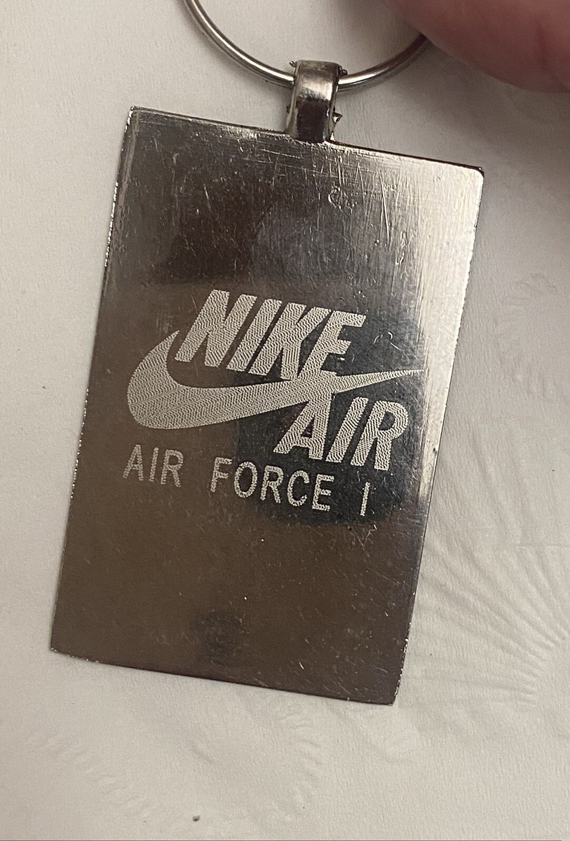 Vintage Nike Air Force I One Sneaker Shoe Hang Tag Key Chain 1982