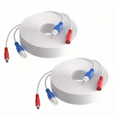 2pcs 30M 100FT Extension Cable CCTV Camera BNC DC Power Lead 1080P HD 4K