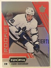 Egor Korshkov Synergy Red Rookie Bounty UNSCRATCH #94 Upper Deck 2020-21