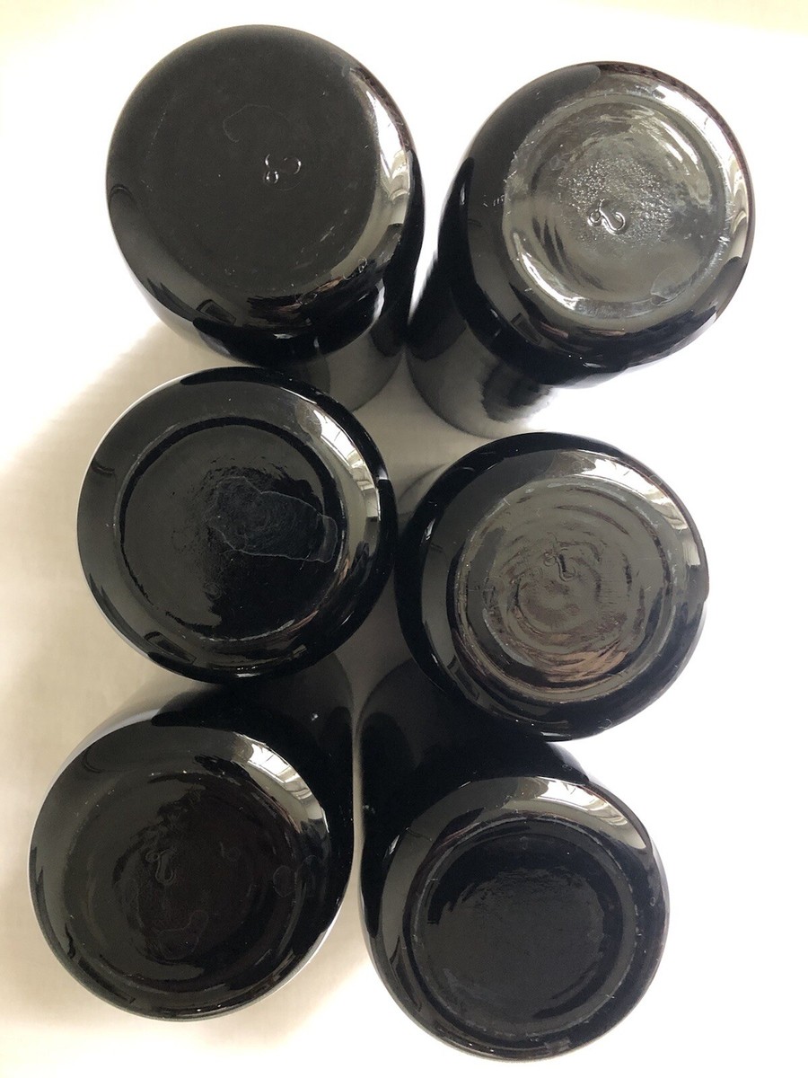 Vintage Libby Tumbler Highball Glass Drinking Cocktail Black Amethyst Set  of 6 | eBay