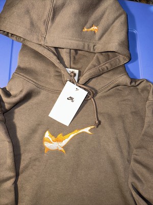 Nike SB x Oski Shark Hooded Sweatshirt Brown Menu0026#039;s Size Small NEW  DJ3680-237 | eBay