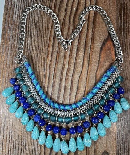 Chunky beaded statement necklace 