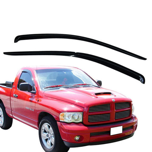 Smoke Window Visors For 2002-2009 Dodge Ram Regular Cab – Rain & Sun Deflectors-1084013