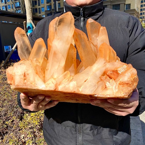 38.06LB Natural yellow Quartz Stone Crystal Cluster Healing Stones Mineral - 第 2/16 張圖片