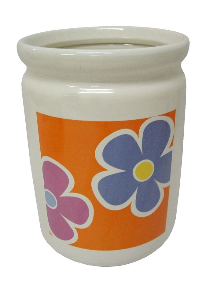 (33789) JARRON FLORERO CERAMICA NARANJA MEDIANO - Imagen 1 de 1