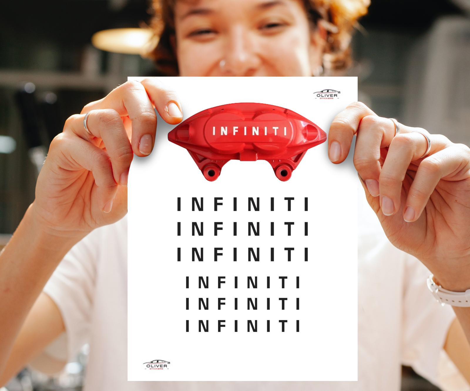 6x Infiniti Brake Calipers Decal Stickers for Car High Temperature