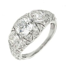 Attractive Old European Cut White Sapphire Special Engagement Ring For Women's