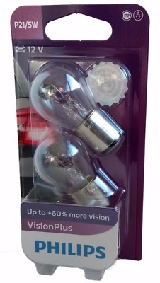 P21/5W PHILIPS Vision Plus Bremsleuchte m. Sicherheitsplus BAY15d  12499VPB2