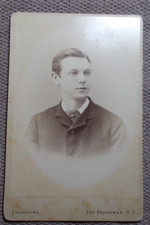 New York New York 770 Broadway Fredricks Portrait Studio Cabinet Photo Young Man