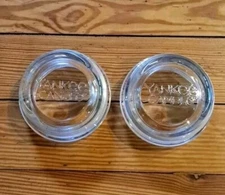 Lot 2 Genuine YANKEE CANDLE Replacement Glass Jar Lid Cover for M/L