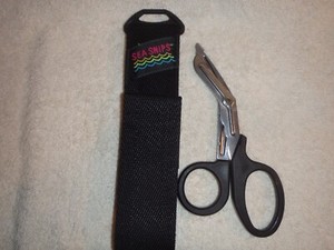 Sea Snips Emergency Safety Scissors- Scuba Diving/Trauma-EMT  w/Durable Pouch #2