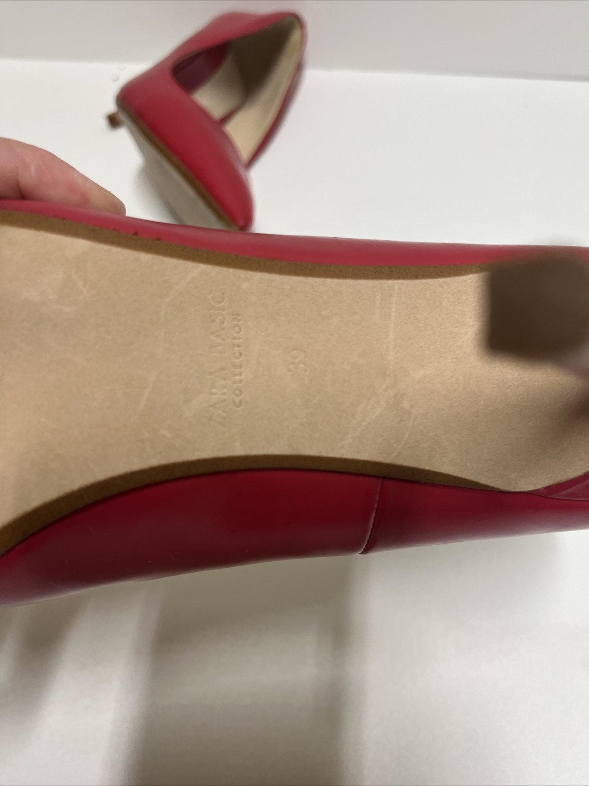 Zara Basic Collection Red Pump Size 39 - image 6