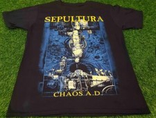 Vintage SEPULTURA CHAOS AD Men All size Shirt Gift For Fans T-Shirt