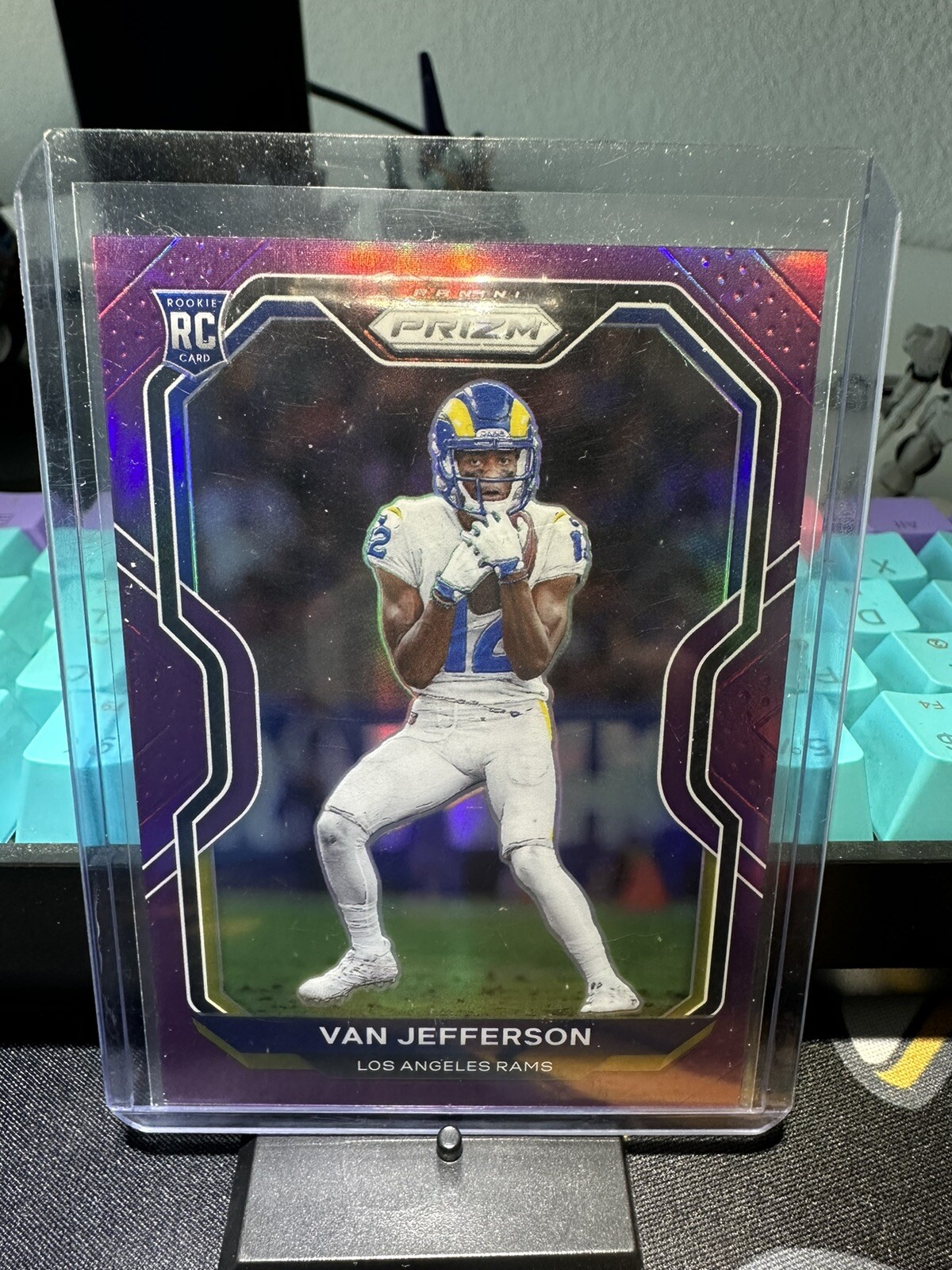 Van Jefferson 2020 Panini Prizm #377 Purple Prizm /125 SP Rookie RC Rams