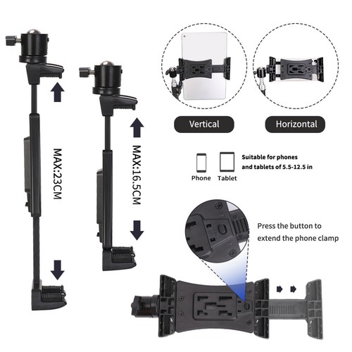 Universal Tripod Floor Stand LED Selfie Ring Light for iPad iPhone Tablet Holder - 第 67/68 張圖片