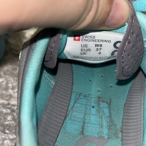 On Cloud X Flexible Lace Up Mesh Running Sneakers Shoes Teal Women's Size US 6 - Picture 14 of 18