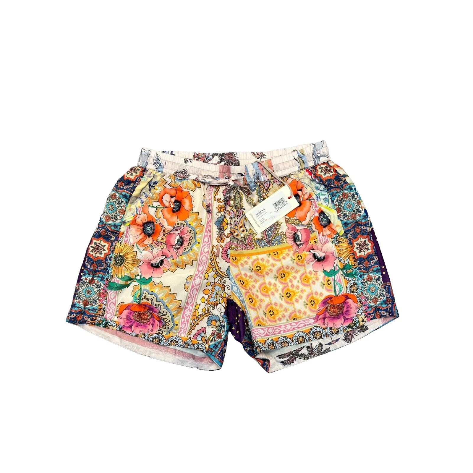Silk Floral Shorts for Women