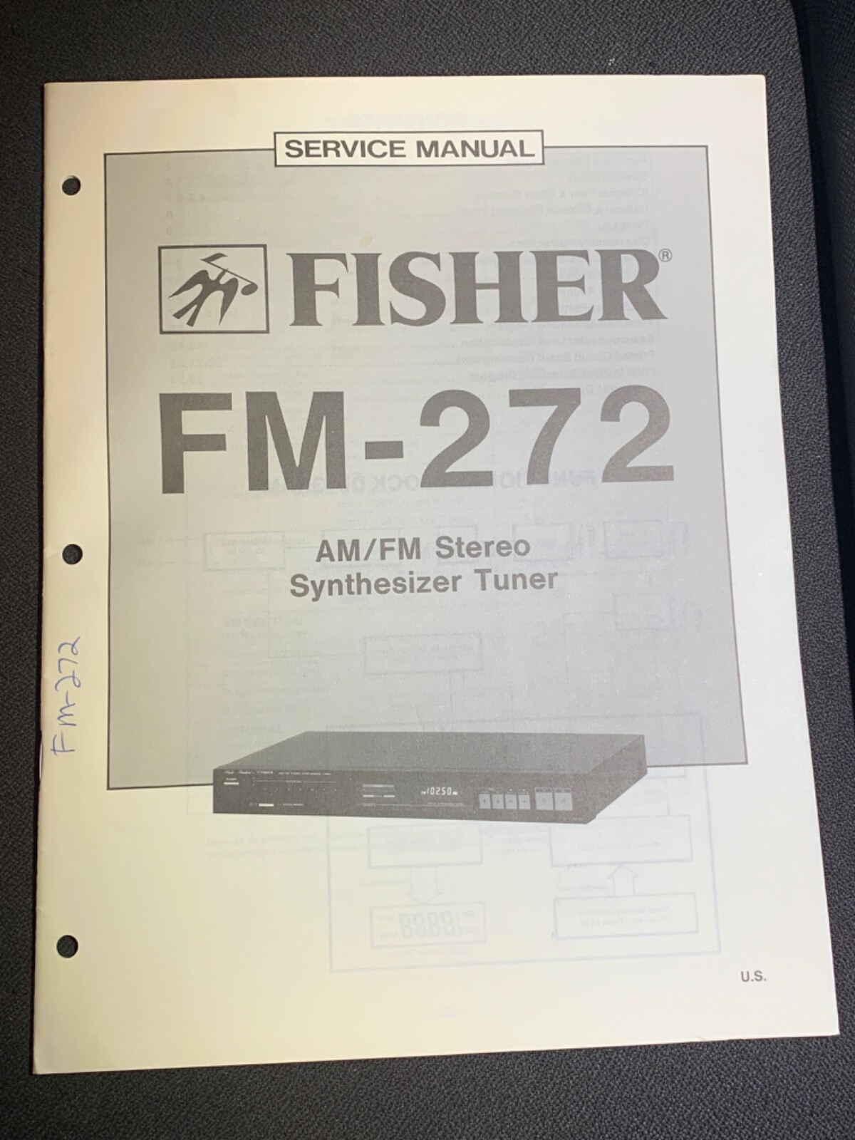 Fisher FM-272 AM/FM Stereo Synthesizer Tuner Original Service