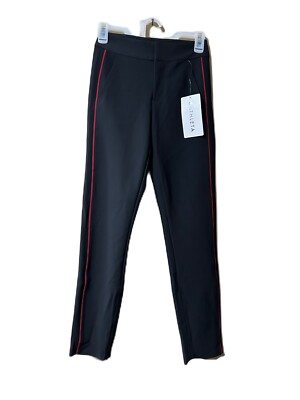 Athleta Black Trouser Sz 0 Stellar Novelty Commute Work Travel Pant #657944 NWT