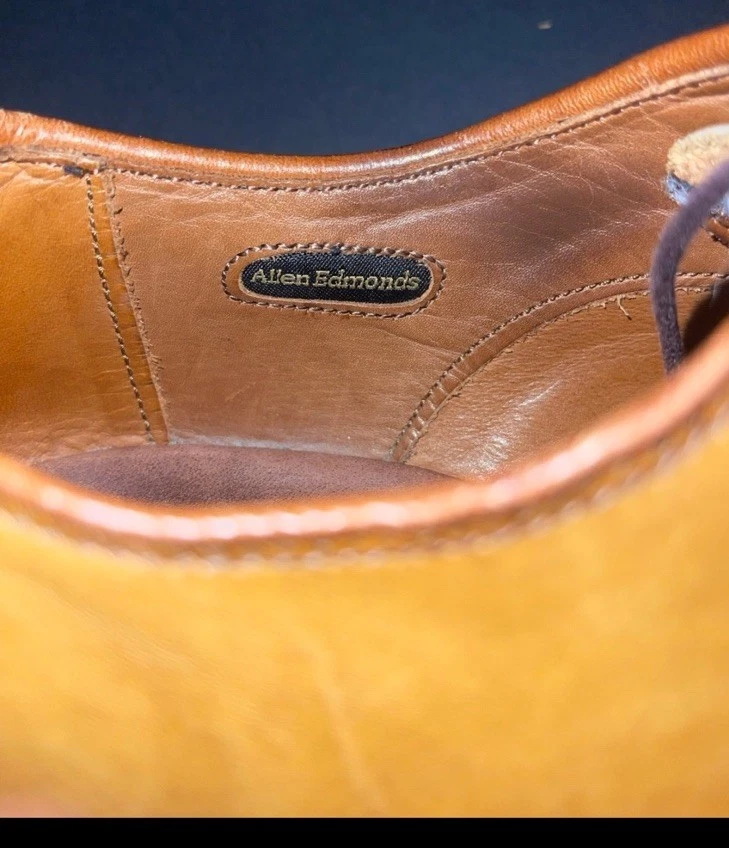 Allen Edmonds "PARK AVENUE" Leather Cap-Toe Oxford Shoes Men Sz 9.5 D Brown - Image 4 of 4