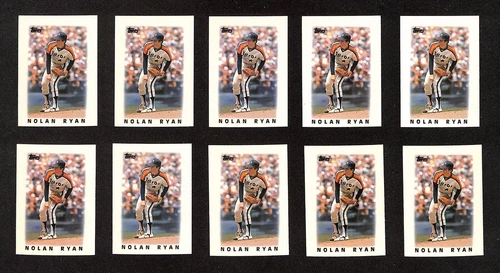 1986 Topps #43 Nolan Ryan Mini 10ct Astros Baseball Card Lot 3402E