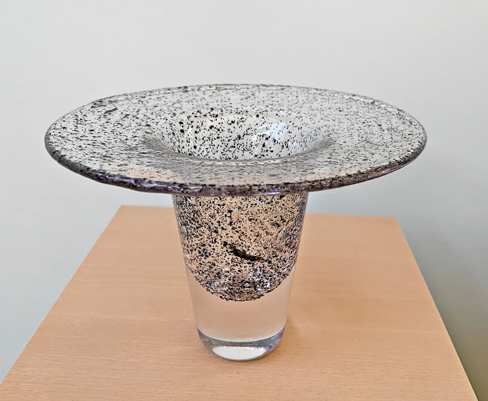 UNUSUAL Bengt Orup for Hyllinge Cinder / Stromboli vase c1964 - not Johansfors - Image 2 of 4