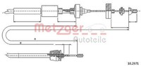 Original Metzger Seilzug KupplungsbetäTigung 10.2971 FüR Renault