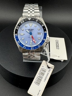 Seiko 5 Sports SSK029K1 GMT Ice Blue Dial Automatic 42.5mm Men s Watch