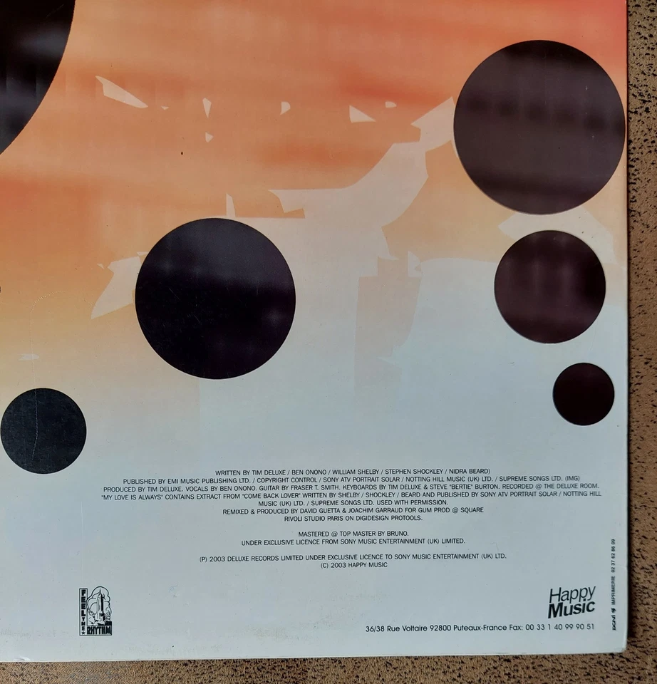 DAVID GUETTA MAXI 45 (VG+) : Saffron Hill - Photo 2/4