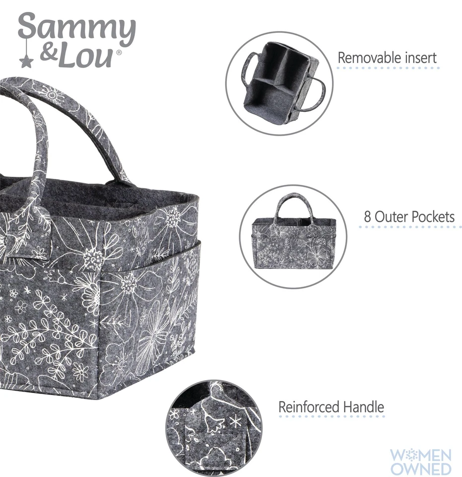 Organizador de carrito de pañales - Bolsa de mano plegable con asas para pañales toallitas Foto 3 de 4