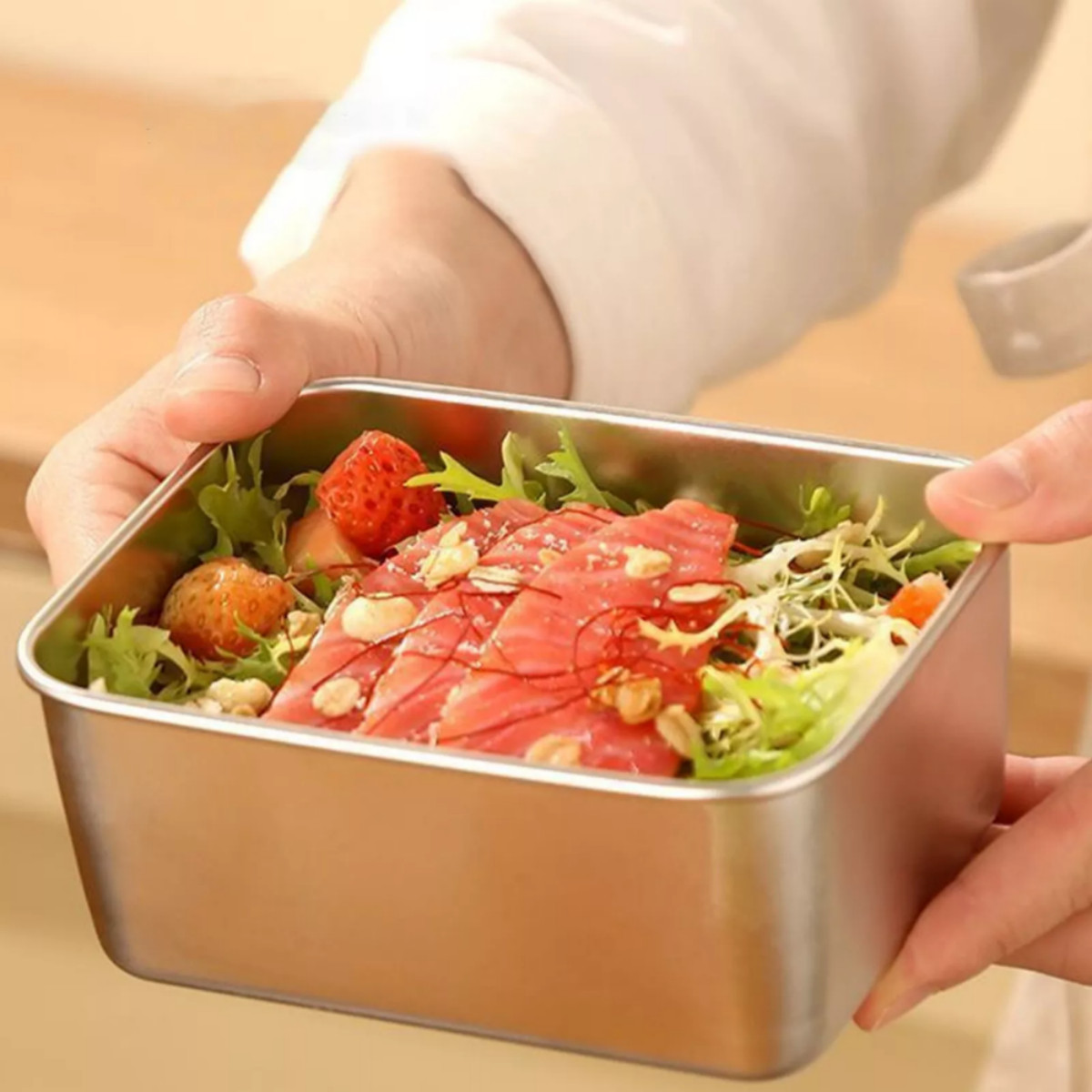 5X Large Stainless Steel Food Containers With Lids Leakproof Meal Prep Contain