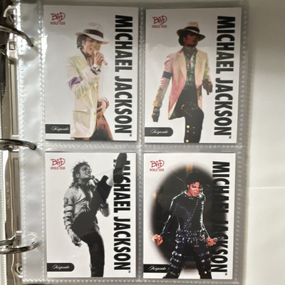 Bad World Tour Michael Jackson Trading Cards Lot 4