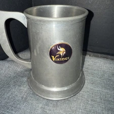 Rare Vintage Stieff pewter mug tankard Minnesota Vikings