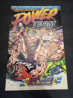 #ad John Jacobs and the Power Team Issue #4 autographed 1992 evangelical comic $50.00