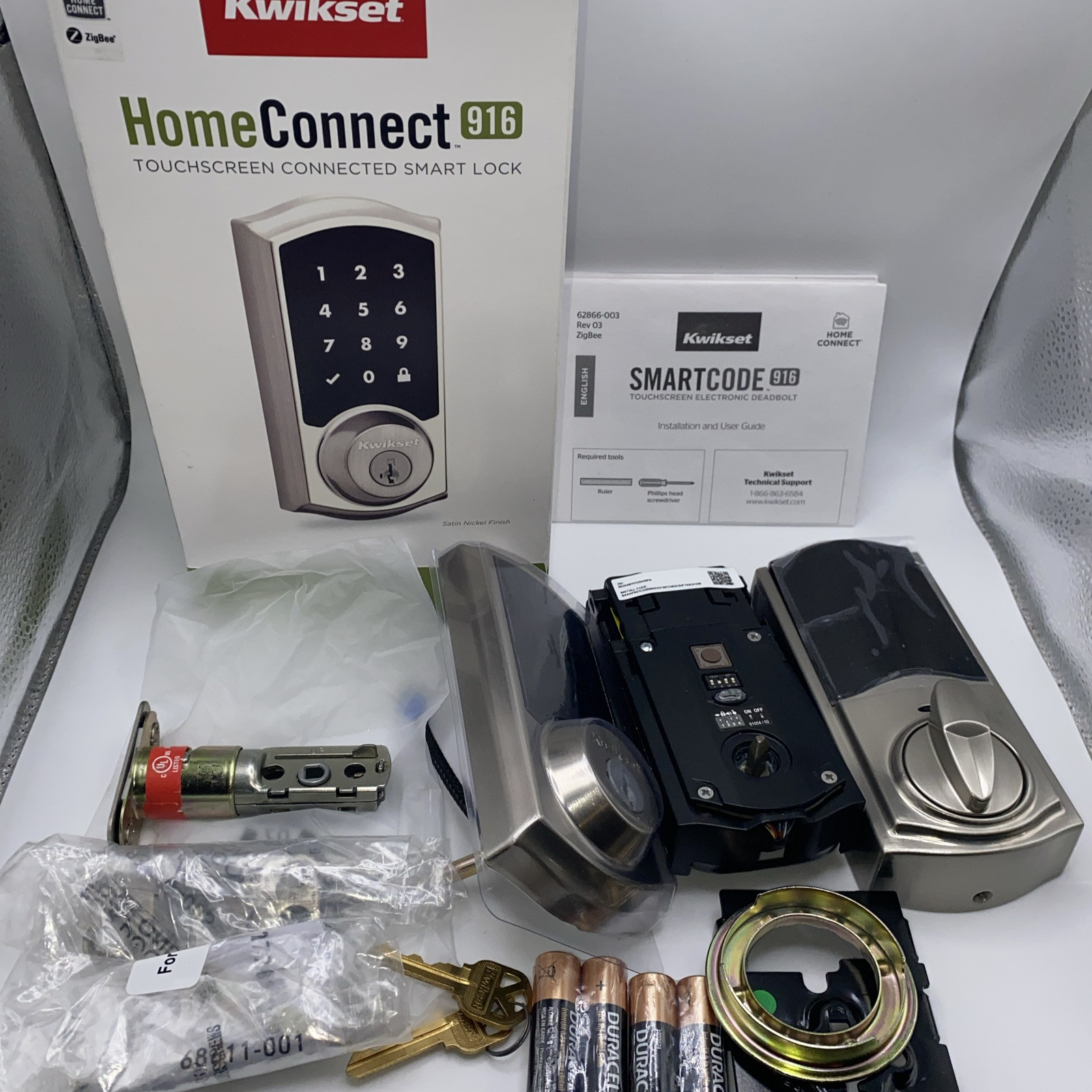 Kwikset 916 Traditional Touchscreen SmartCode Electronic Satin Nickel