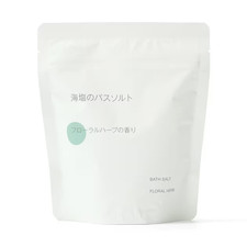 MUJI Sea Salt Bath Salt with Floral Herb Scent 360g with spoon Made In Japan