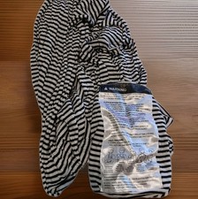 Solly Baby Wrap Soft Stretchy Infant Carrier Striped Blue Gray