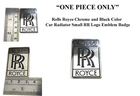 Vintage Rolls Royce Silver Black Color Car Radiator Small RR Logo Emblem Badge*#