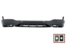 Diffusor für Mercedes GLC X253 SUV 15-19 Night Package Auspuff Tipps Diffusor für Mercedes GLC X253 SUV 15-19 Night Package Auspuff Tipps