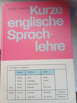 Kurze englische Sprachlehre DDR Schulbuch Lehrbuch Englisch 1975 Gräf Späte Buch