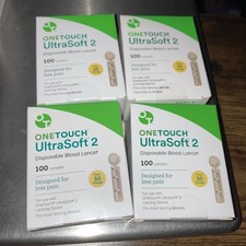 4 X 100 ONETOUCH UltraSoft Lancets 30G ONE TOUCH Diabetes Blood Test 400 TOTAL
